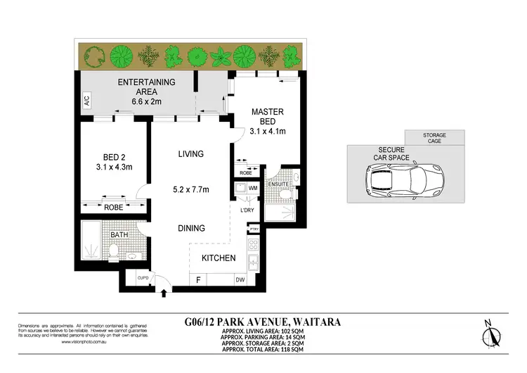 Floorplan of Homely apartment listing, G06/12-14 Park Avenue, Waitara NSW 2077