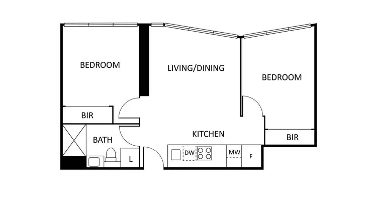 Floorplan of Homely apartment listing, 2007/60 A'Beckett Street, Melbourne VIC 3000
