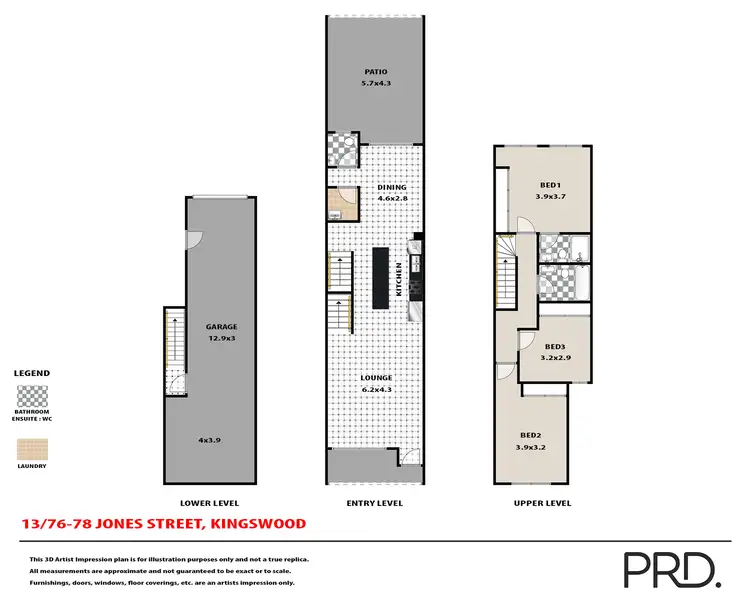 Floorplan of Homely townhouse listing, 13/76-78 Jones Street, Kingswood NSW 2747