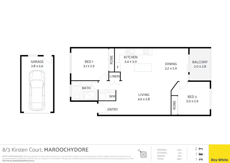 Floorplan of Homely unit listing, 8/3 Kirsten Court, Maroochydore QLD 4558