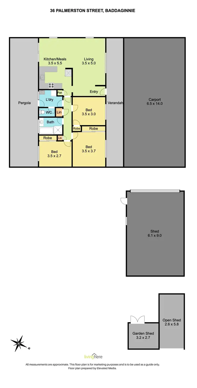 Floorplan of Homely house listing, 36 Palmerston Street, Baddaginnie VIC 3670
