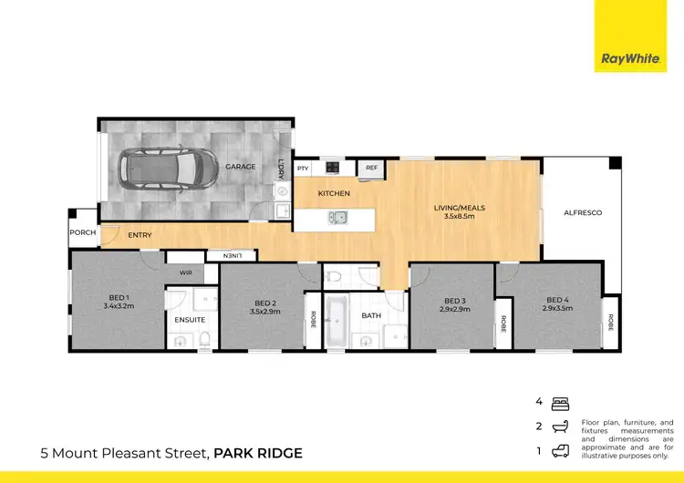 Floorplan of Homely house listing, 5 Mount Pleasant Street, Park Ridge QLD 4125