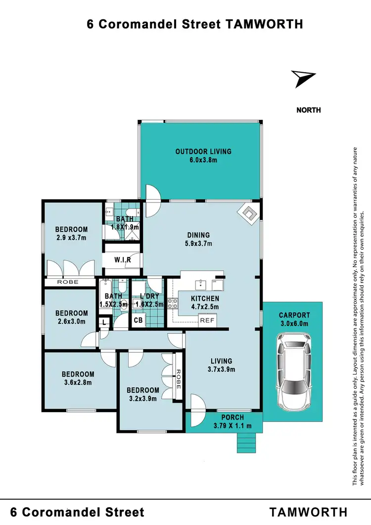 Floorplan of Homely house listing, 6 Coromandel Street, Tamworth NSW 2340