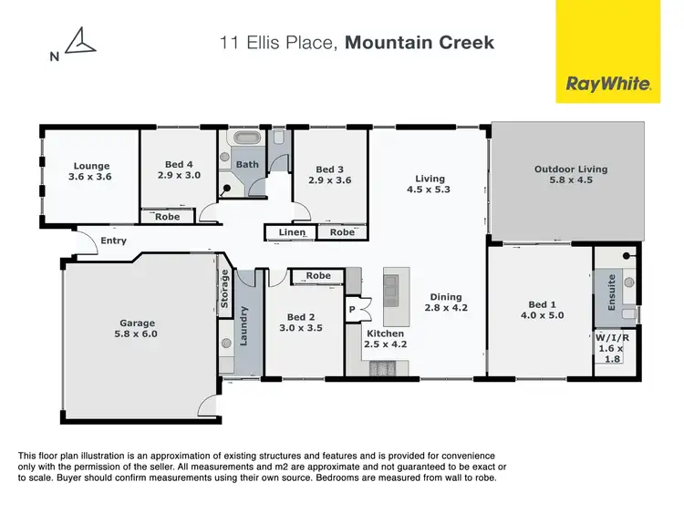 Floorplan of Homely house listing, 11 Ellis Place, Mountain Creek QLD 4557