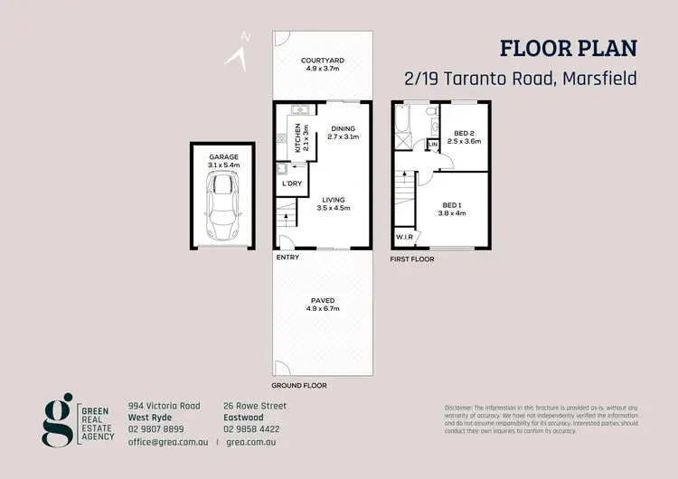 Floorplan of Homely townhouse listing, 2/19 Taranto Road, Marsfield NSW 2122