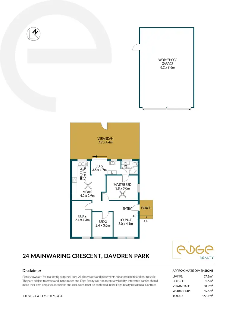 Floorplan of Homely house listing, 24 Mainwaring Crescent, Davoren Park SA 5113