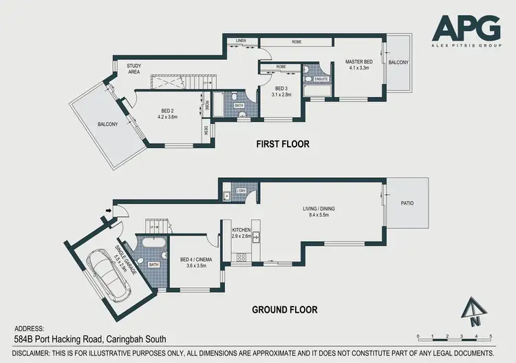 Floorplan of Homely semi-detached listing, 584B Port Hacking Road, Caringbah South NSW 2229