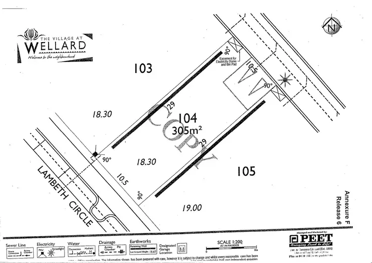 Floorplan of Homely land listing, 45 Lambeth Circle, Wellard WA 6170
