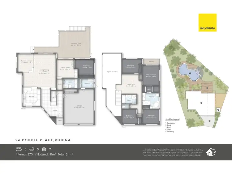 Floorplan of Homely house listing, 24 Pymble Place, Robina QLD 4226