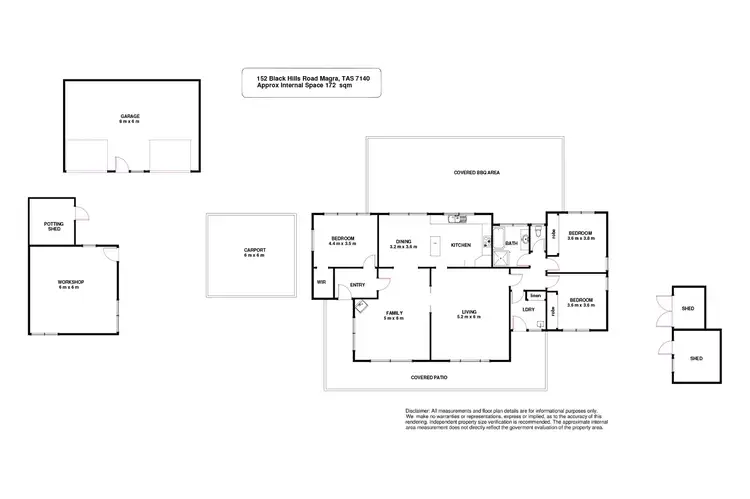 Floorplan of Homely house listing, 152 Black Hills Road, Magra TAS 7140