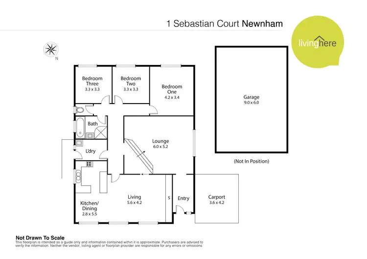 Floorplan of Homely house listing, 1 Sebastian Court, Newnham TAS 7248