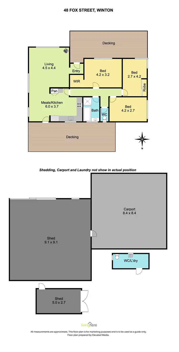 Floorplan of Homely rural property listing, 48 Fox Street, Winton VIC 3673