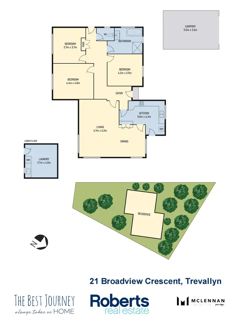Floorplan of Homely house listing, 21 Broadview Crescent, Trevallyn TAS 7250