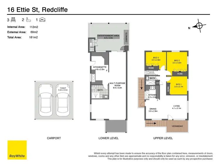 Floorplan of Homely house listing, 16 Ettie Street, Redcliffe QLD 4020