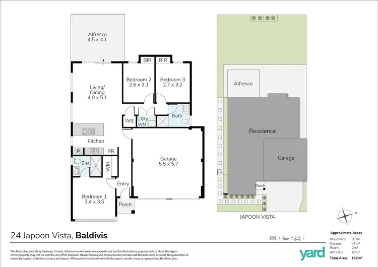 Floorplan of Homely house listing, 24 Japoon Vista, Baldivis WA 6171