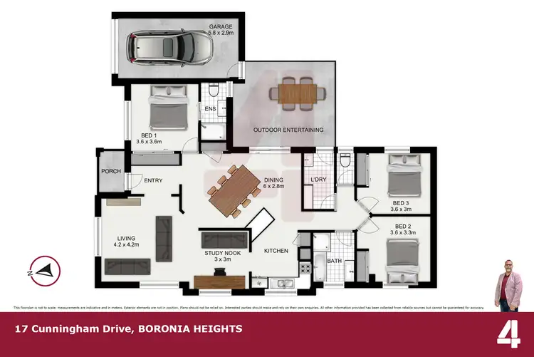Floorplan of Homely house listing, 17 Cunningham Drive, Boronia Heights QLD 4124