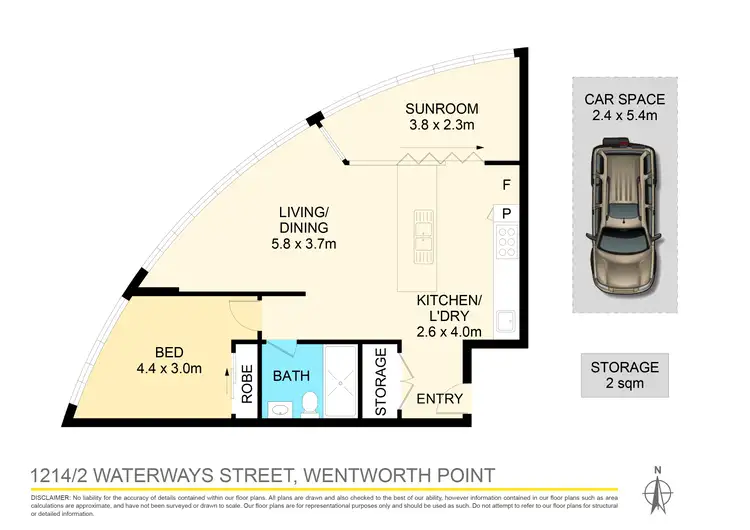 Floorplan of Homely apartment listing, 1214/2 Waterways Street, Wentworth Point NSW 2127