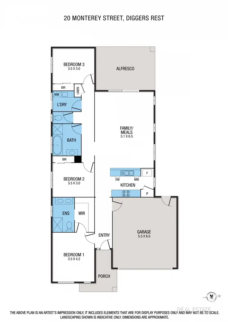 Floorplan of Homely house listing, 20 Monterey Street, Diggers Rest VIC 3427