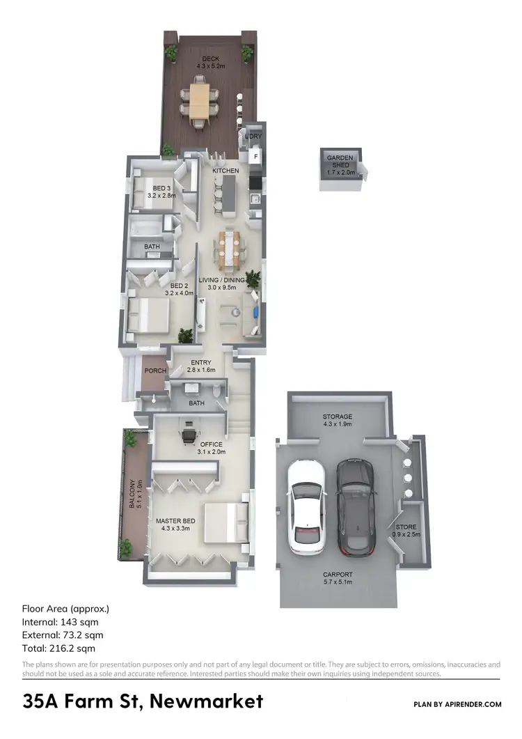 Floorplan of Homely house listing, 35A Farm Street, Newmarket QLD 4051