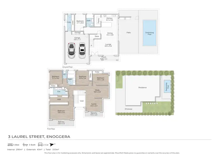 Floorplan of Homely house listing, 3 Laurel Street, Enoggera QLD 4051