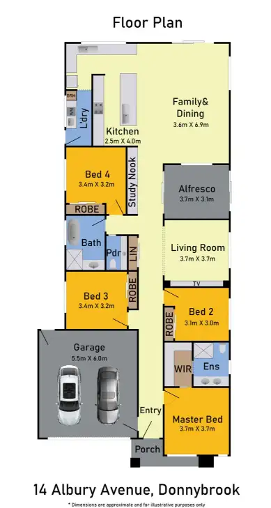 Floorplan of Homely house listing, 14 Albury Avenue, Donnybrook VIC 3064