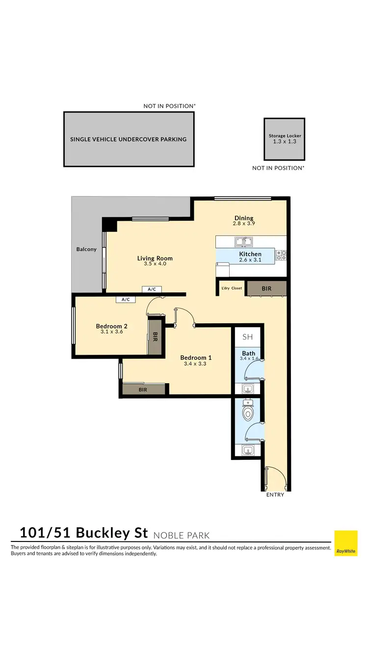Floorplan of Homely apartment listing, 101/51 Buckley Street, Noble Park VIC 3174