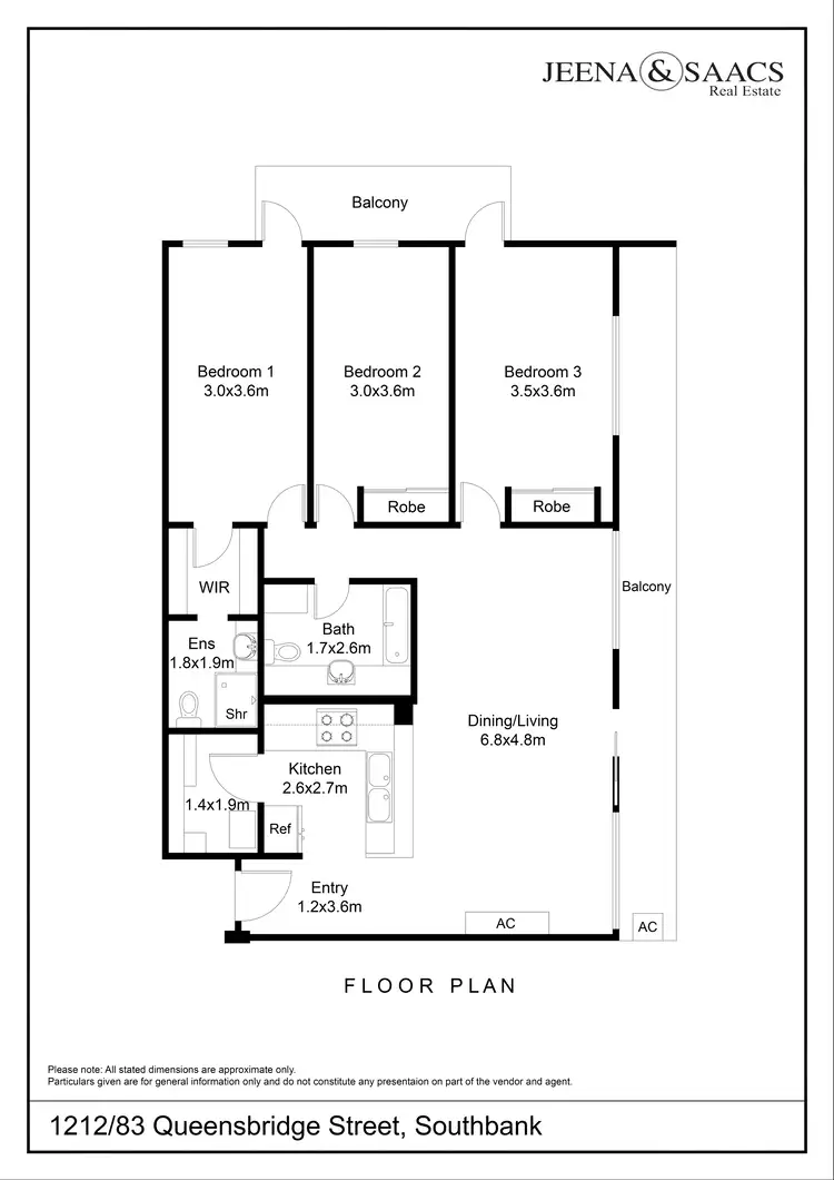 Floorplan of Homely apartment listing, 1212/83 Queensbridge Street, Southbank VIC 3006
