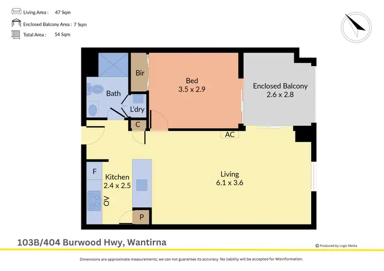 Floorplan of Homely apartment listing, 103B/404 Burwood Hwy, Wantirna South VIC 3152