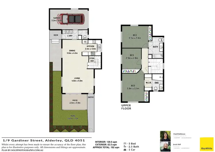 Floorplan of Homely townhouse listing, 1/9 Gardiner Street, Alderley QLD 4051