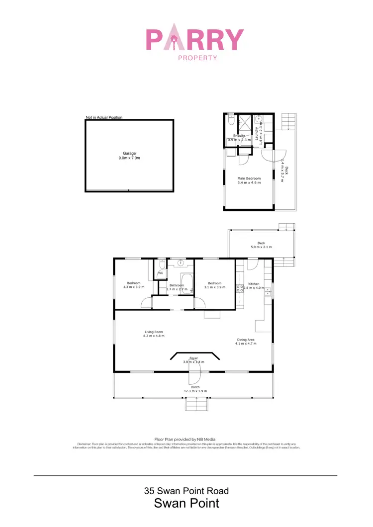 Floorplan of Homely house listing, 35 Swan Point Road, Swan Point TAS 7275