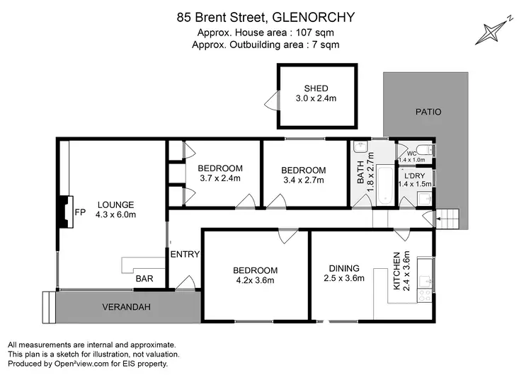 Floorplan of Homely house listing, 85 Brent Street, Glenorchy TAS 7010