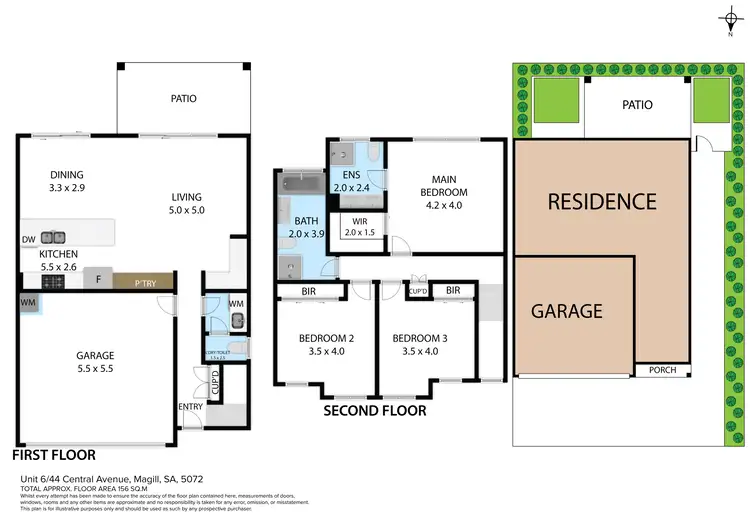 Floorplan of Homely townhouse listing, 6/44 Central Avenue, Magill SA 5072