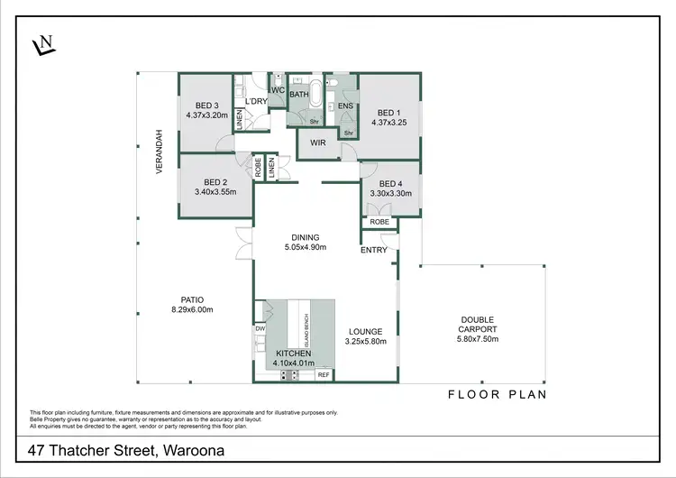 Floorplan of Homely house listing, 47 Thatcher Street, Waroona WA 6215