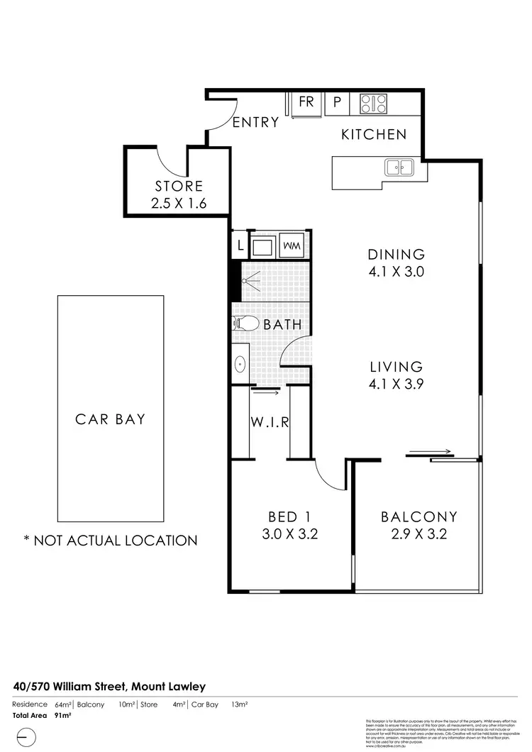Floorplan of Homely house listing, 40/570 William Street, Mount Lawley WA 6050