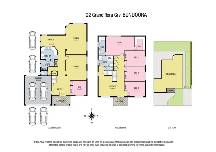 Floorplan of Homely house listing, 22 Grandiflora Grove, Bundoora VIC 3083