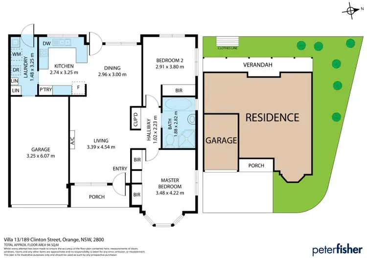 Floorplan of Homely unit listing, 13/189 Clinton Street, Orange NSW 2800
