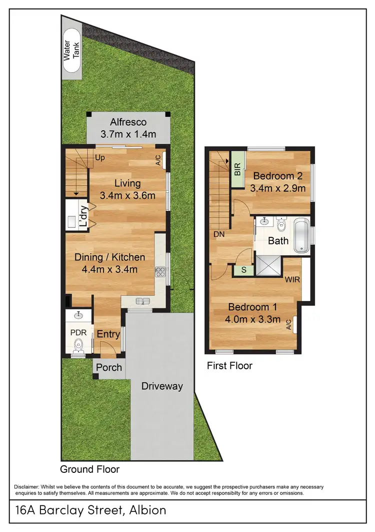 Floorplan of Homely townhouse listing, 16A Barclay Street, Albion VIC 3020