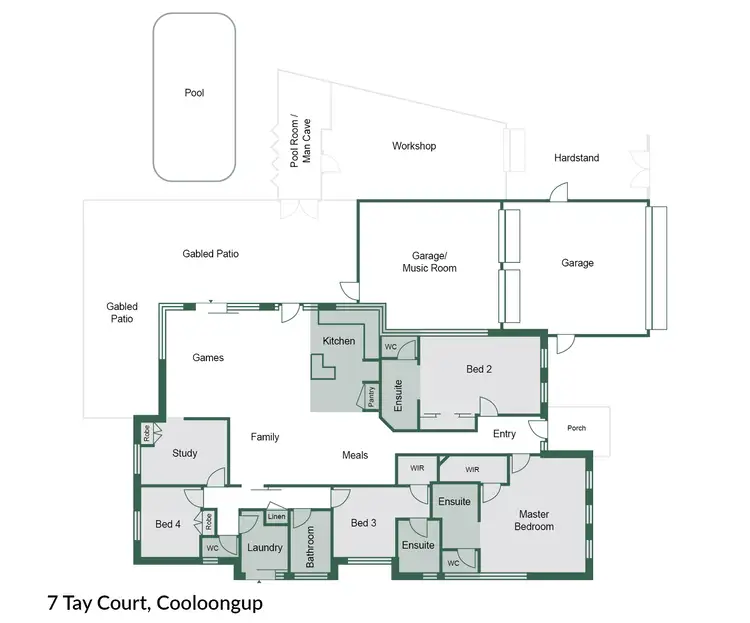 Floorplan of Homely house listing, 7 Tay Court, Cooloongup WA 6168