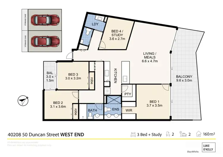 Floorplan of Homely apartment listing, 40208/50 Duncan Street, West End QLD 4101