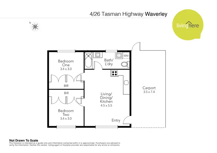 Floorplan of Homely unit listing, 4/26 Tasman Highway, Waverley TAS 7250