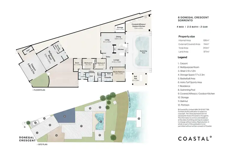 Floorplan of Homely house listing, 6 Donegal Crescent, Sorrento QLD 4217