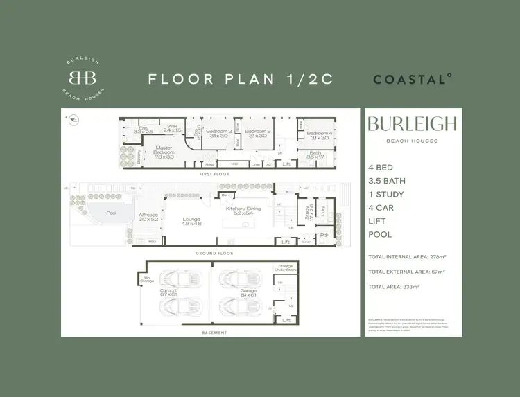 Floorplan of Homely semi-detached listing, 1/2b Banksia Broadway, Burleigh Heads QLD 4220