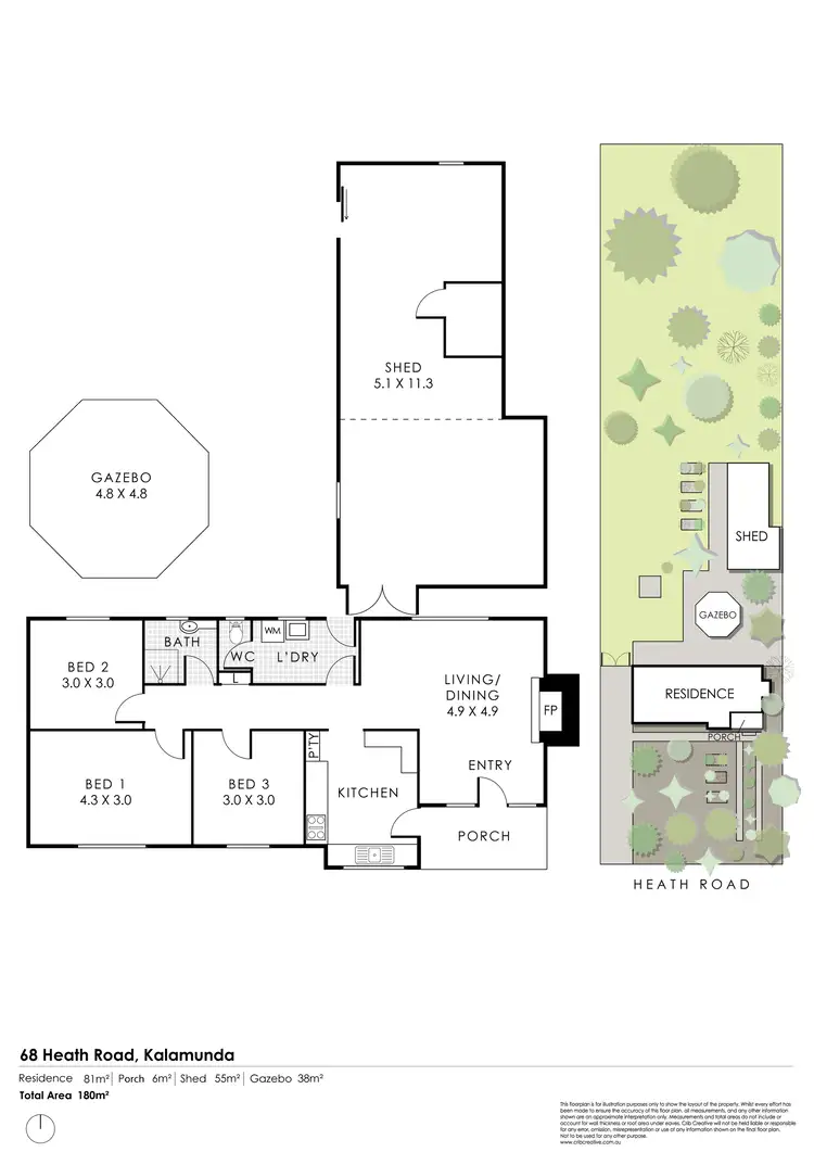 Floorplan of Homely house listing, 68 Heath Road, Kalamunda WA 6076