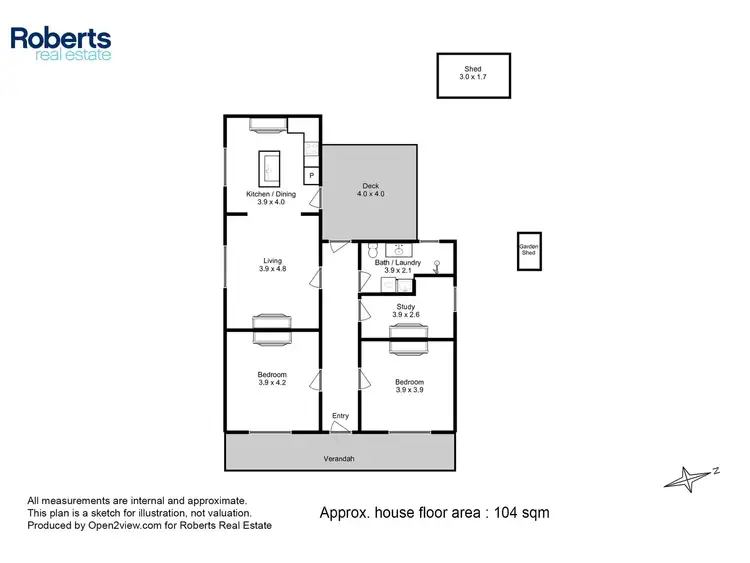 Floorplan of Homely house listing, 1/7 Walker Street, Sorell TAS 7172