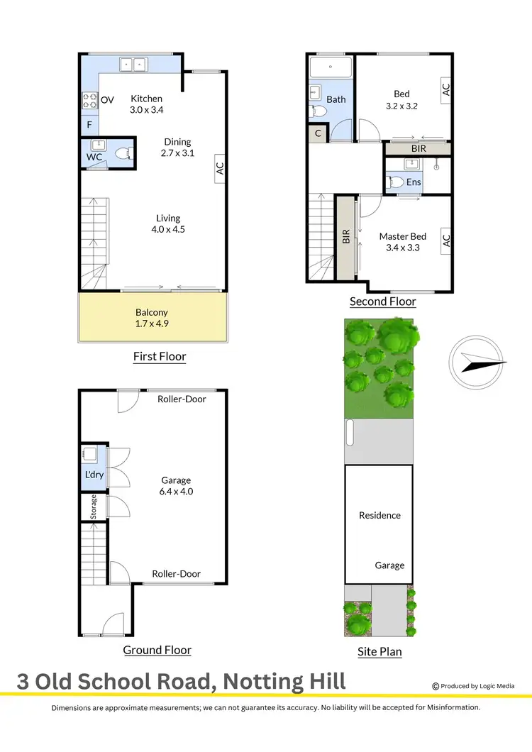 Floorplan of Homely townhouse listing, 3 Old School Road, Notting Hill VIC 3168