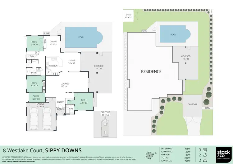 Floorplan of Homely house listing, 8 Westlake Court, Sippy Downs QLD 4556