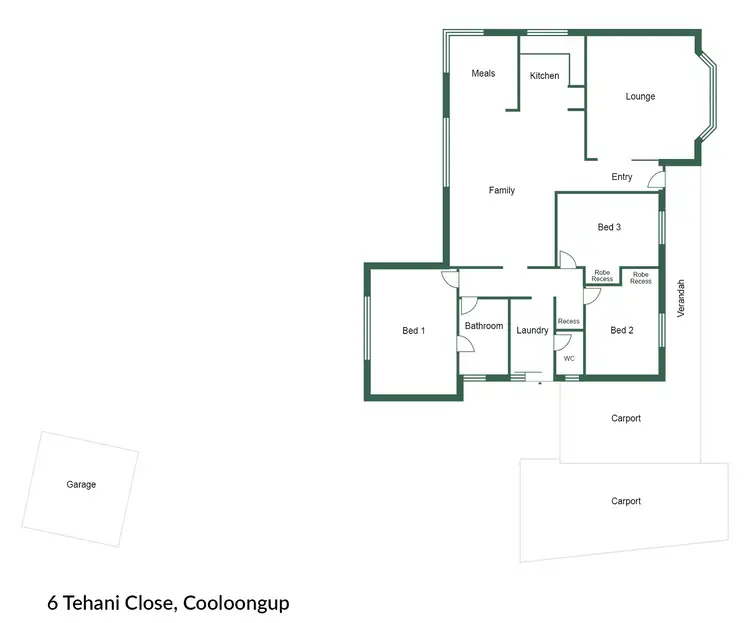 Floorplan of Homely house listing, 6 Tehani Close, Cooloongup WA 6168