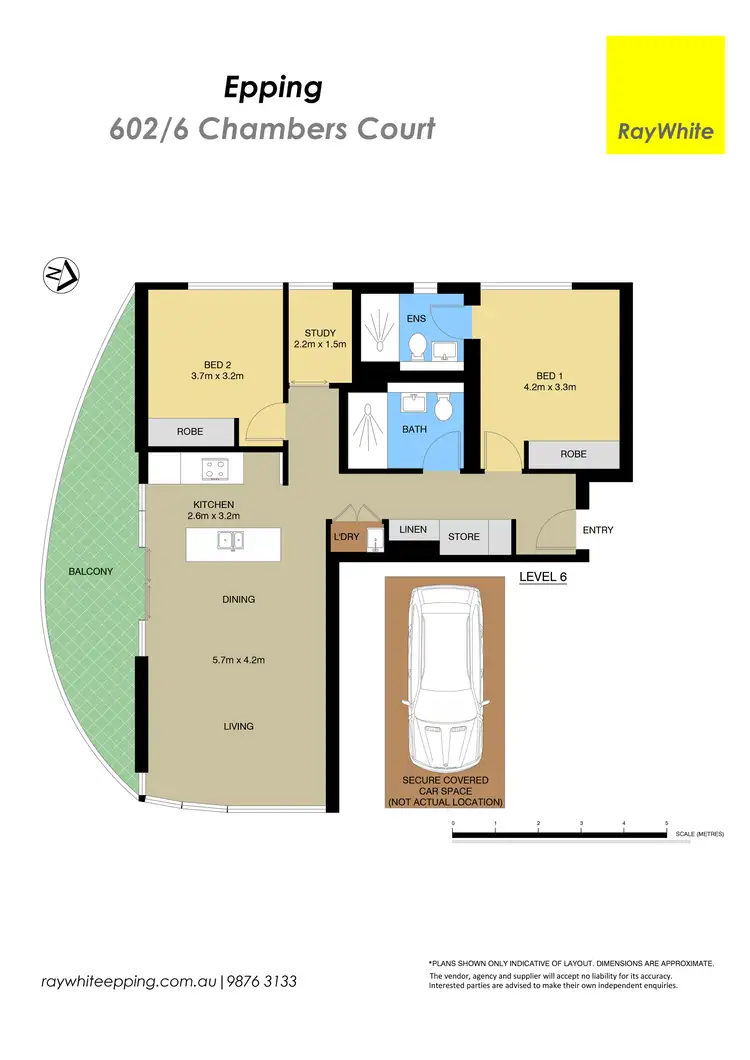 Floorplan of Homely apartment listing, 602/6 Chambers Court, Epping NSW 2121