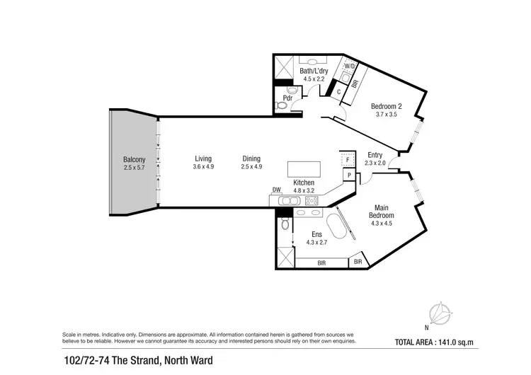 Floorplan of Homely apartment listing, 102/72-74 The Strand, North Ward QLD 4810
