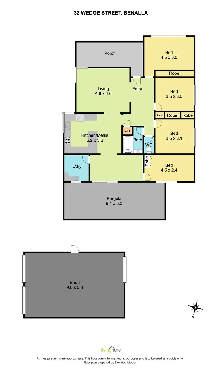 Floorplan of Homely house listing, 32 Wedge Street, Benalla VIC 3672